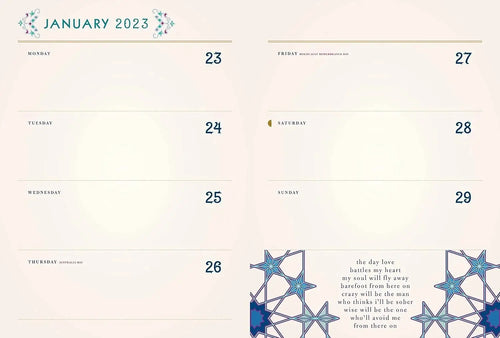 A Year of Rumi Inspiration 2023 - Weekly Planner
