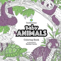 Coloring book cover with illustrations of baby animals and 'Smithsonian Baby Animals Coloring Book' text.