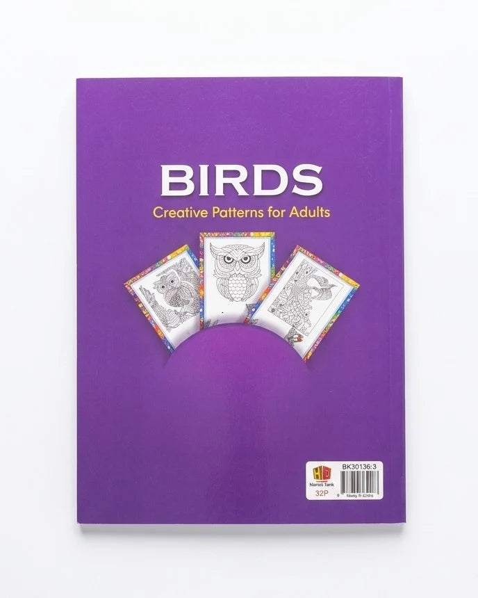 Birds - Creative Patterns for Adults Coloring Book