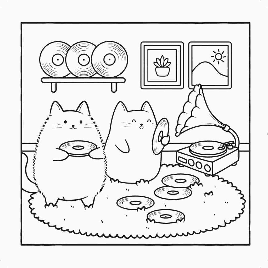 Cozy Kitty - Cute & Very Cozy Colouring