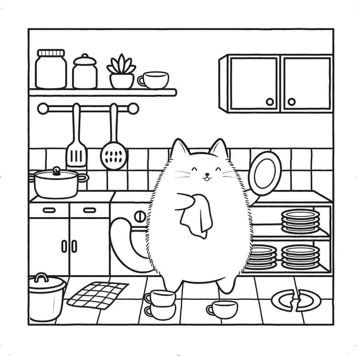 Cozy Kitty Corner - Cute & Very Cozy Colouring