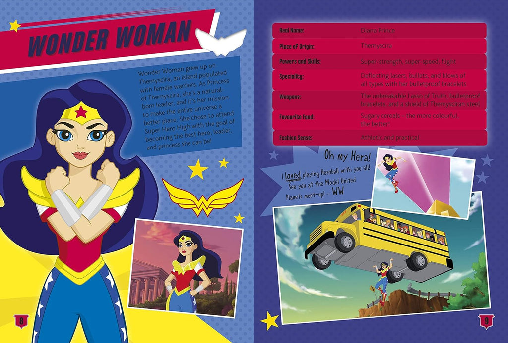 DC SuperHero Girls YEARBOOK With Characters