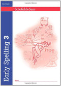 Book cover of 'Early Spelling 3' by Schofield & Sims with educational illustrations on a white background.