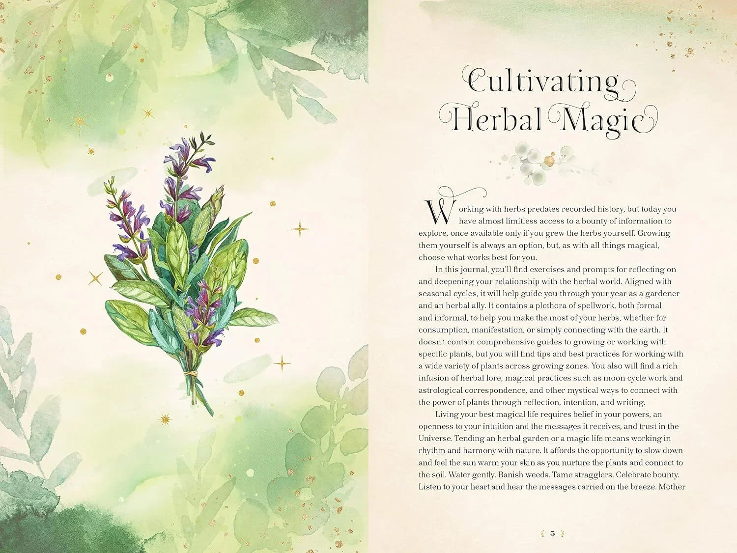 Herbal Magic Journal - Spells, Rituals, and Writing Prompts