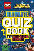 LEGO Super Heroes Ultimate Quiz Book cover with characters and DK logo