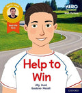 Book cover of 'Help to Win' with a cartoon character and road background