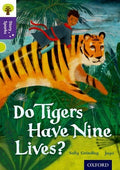 Book cover of 'Do Tigers Have Nine Lives?' with a tiger and child illustration.