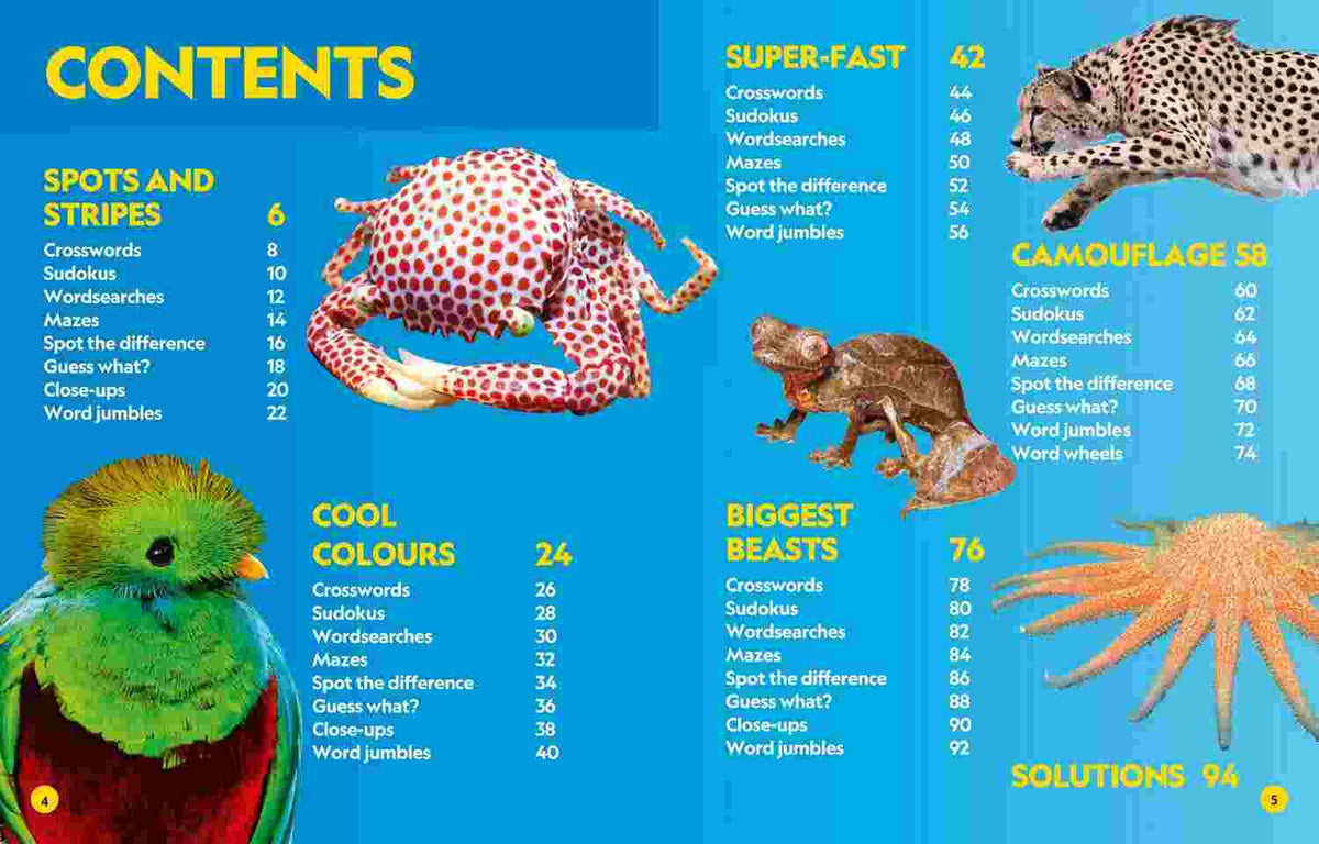 Puzzle Book Coolest Animals