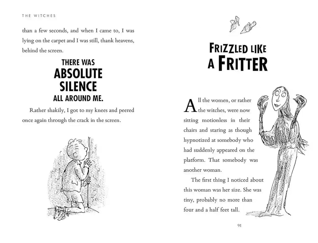 Page from a book with black and white illustrations and text.