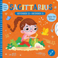Book cover of 'Clever Zodiac Signs' featuring Sagittarius with a girl and zodiac symbols.