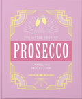 Book titled 'The Little Book of Prosecco' on a pink background