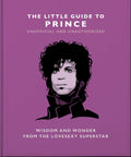 Book cover for 'The Little Guide to Prince' featuring a stylized graphic portrait of Prince on a solid purple background with white text.