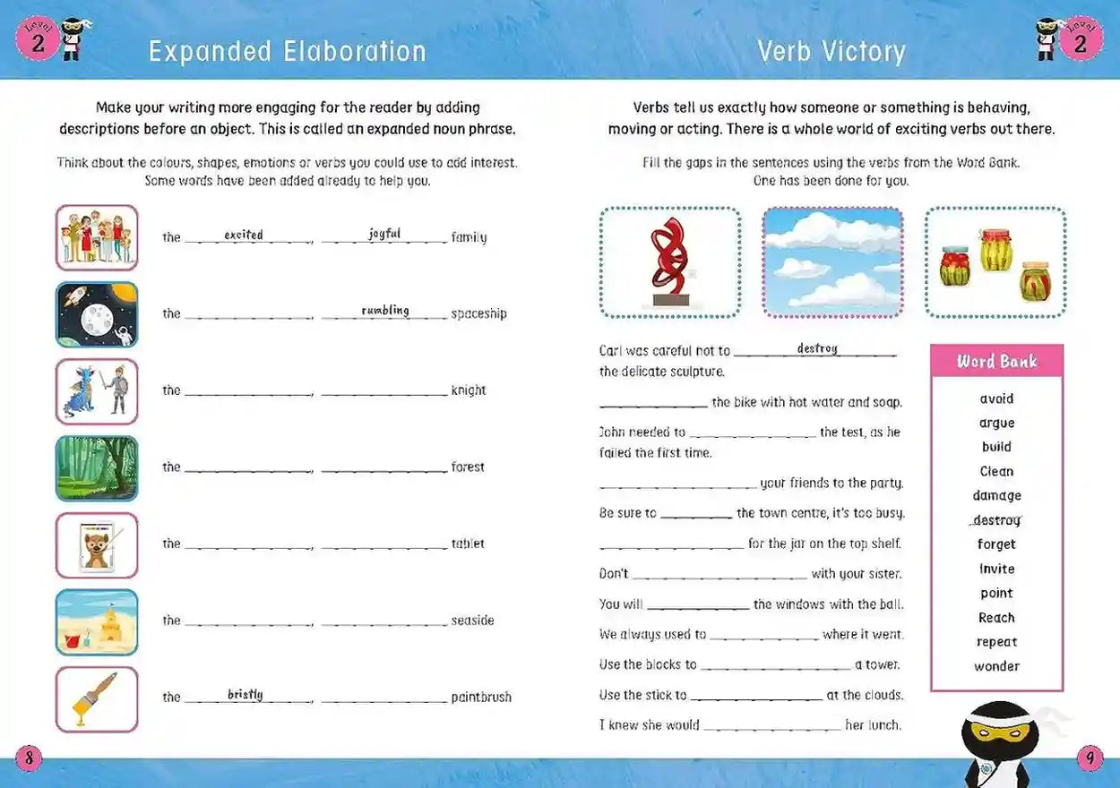 Vocabulary Ninja Workbook - Learning at Home