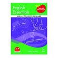 Book cover of 'English Essentials' for middle to upper primary students with green and blue design.